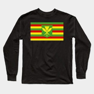 Kanaka Maoli Flag Long Sleeve T-Shirt
